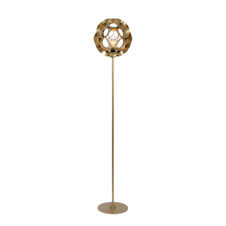Lucide HANNELORE - Lampadaire - Ø 30 cm - 1xE27 - Or Mat / Laiton