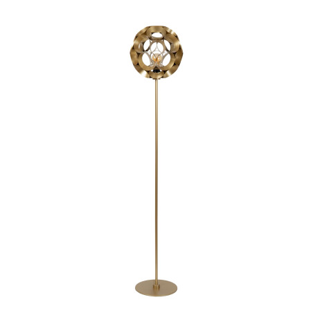 Lucide HANNELORE - Lampadaire - Ø 30 cm - 1xE27 - Or Mat / Laiton