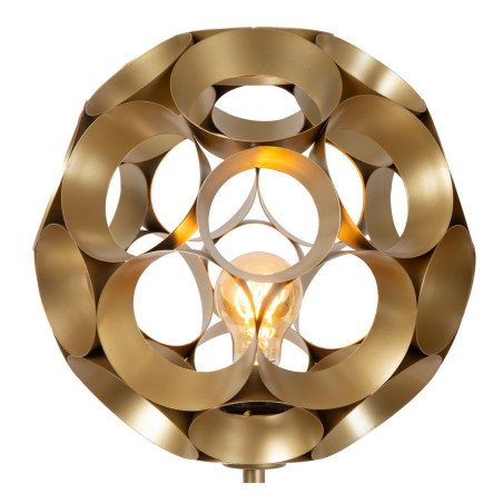 Lucide HANNELORE - Lampadaire - Ø 30 cm - 1xE27 - Or Mat / Laiton