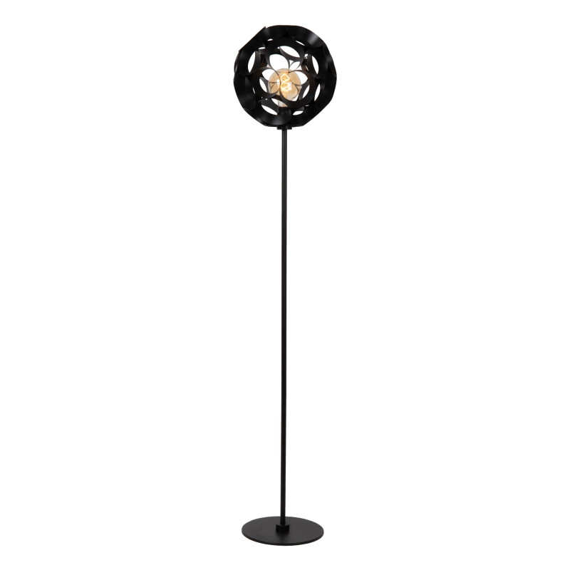 Lucide HANNELORE - Lampadaire - Ø 30 cm - 1xE27 - Noir