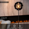 Lucide HANNELORE - Lampadaire - Ø 30 cm - 1xE27 - Noir
