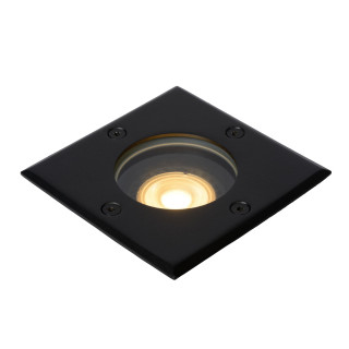 Lucide BILTIN - Spot de sol Intérieur/Extérieur - 1xGU10 (MR16) - IP67 - Noir