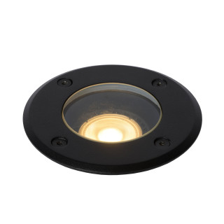 Lucide BILTIN - Spot de sol Intérieur/Extérieur - Ø 10,8 cm - 1xGU10 (MR16) - IP67 - Noir