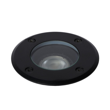 Lucide BILTIN - Spot de sol Intérieur/Extérieur - Ø 10,8 cm - 1xGU10 (MR16) - IP67 - Noir