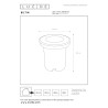 Lucide BILTIN - Spot de sol Intérieur/Extérieur - Ø 10,8 cm - 1xGU10 (MR16) - IP67 - Noir