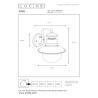 Lucide FIGO - Applique murale Intérieur/Extérieur - Ø 21,5 cm - 1xE27 - IP44 - Noir