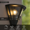 Lucide LIVIA - Applique murale Intérieur/Extérieur - 1xE27 - IP44 - Noir