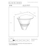 Lucide LIVIA - Applique murale Intérieur/Extérieur - 1xE27 - IP44 - Noir