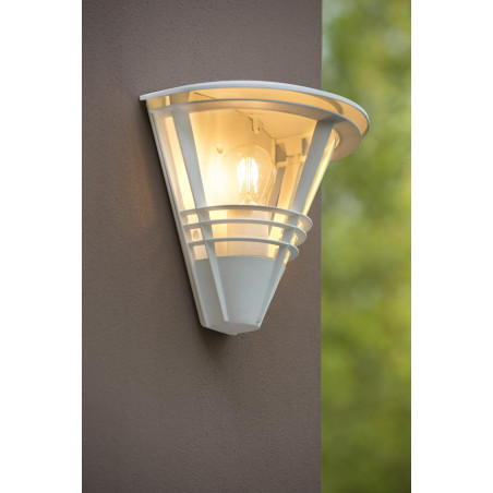Lucide LIVIA - Applique murale Intérieur/Extérieur - 1xE27 - IP44 - Blanc