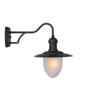 Lucide ARUBA - Applique murale Intérieur/Extérieur - Ø 25 cm - 1xE27 - IP44 - Noir