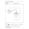 Lucide ARUBA - Applique murale Intérieur/Extérieur - Ø 25 cm - 1xE27 - IP44 - Noir