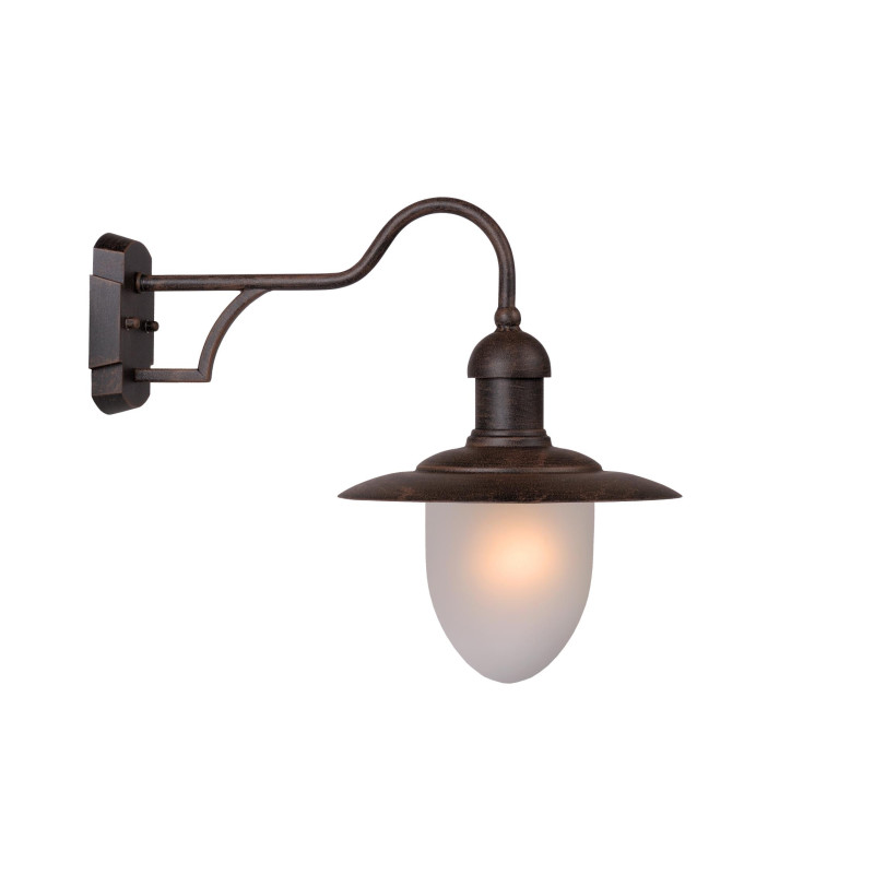 Lucide ARUBA - Applique murale Intérieur/Extérieur - Ø 25 cm - 1xE27 - IP44 - Rouille