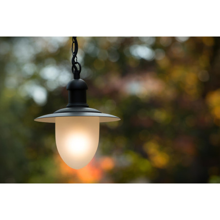 Lucide ARUBA - Suspension Intérieur/Extérieur - Ø 25 cm - 1xE27 - IP44 - Noir