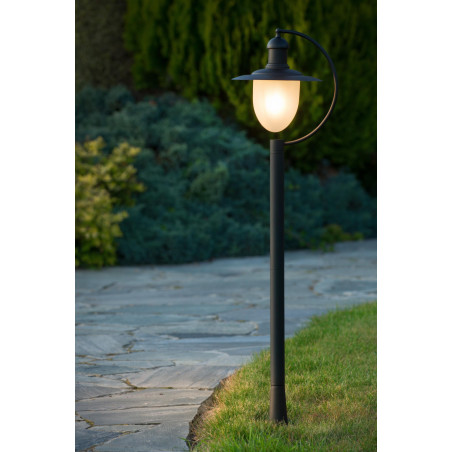 Lucide ARUBA - Lanterne / lampadaire exterieur - Ø 25 cm - 1xE27 - IP44 - Noir