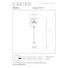 Lucide ARUBA - Lanterne / lampadaire exterieur - Ø 25 cm - 1xE27 - IP44 - Rouille