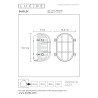Lucide DUDLEY - Applique murale Intérieur/Extérieur - 1xE27 - IP65 - Or Mat / Laiton