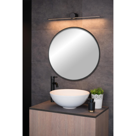 Lucide MIZAR - Applique murale Salle de bains - LED - 1x6W 2700K - IP44 - Noir