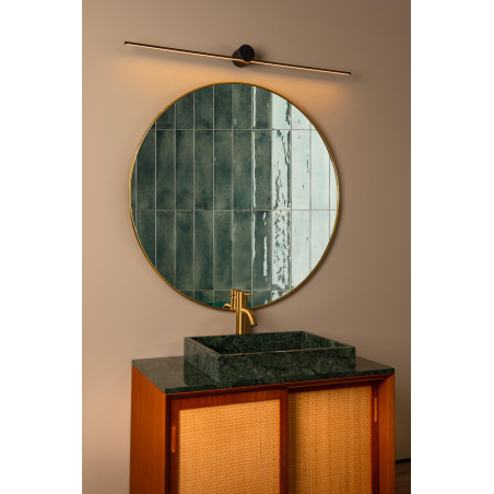 Lucide MIZAR - Applique murale Salle de bains - LED - 1x11W 2700K - IP44 - Noir