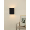 Lucide OVALIS - Applique murale - 2xE14 - Noir - L 16 x P 8 x H 20 cm - Noir / Blanc