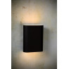 Lucide OVALIS - Applique murale - 2xE14 - Noir - L 16 x P 8 x H 20 cm - Noir / Blanc