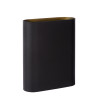 Lucide OVALIS - Applique murale - 2xE14 - Noir - L 16 x P 8 x H 20 cm - Noir / Or Mat / Laiton