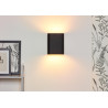 Lucide OVALIS - Applique murale - 2xE14 - Noir - L 16 x P 8 x H 20 cm - Noir / Or Mat / Laiton