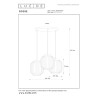 Lucide GOSSE - Suspension - 3xE27 - Blanc