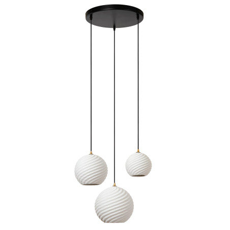 Lucide BINA - Suspension - Ø 40 cm - 3xE27 - Blanc