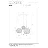 Lucide BINA - Suspension - Ø 40 cm - 3xE27 - Blanc