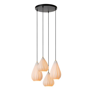 Lucide CINZIA - Suspension - Ø 55,5 cm - 4xE27 - Blanc