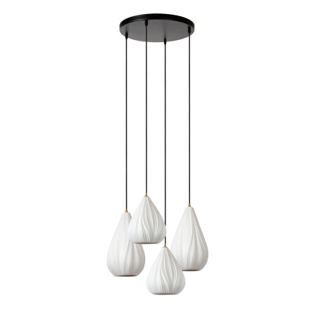 Lucide CINZIA - Suspension - Ø 55,5 cm - 4xE27 - Blanc