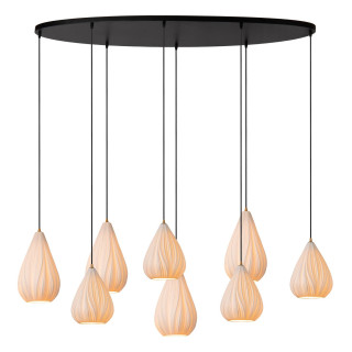 Lucide CINZIA - Suspension - 8xE27 - Blanc