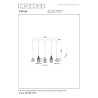 Lucide CINZIA - Suspension - 8xE27 - Blanc