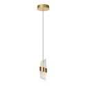 Lucide KLIGANDE - Suspension - Ø 13 cm - LED - 1x9W 2700K - Or Mat / Laiton