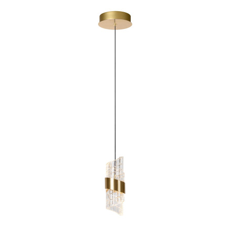 Lucide KLIGANDE - Suspension - Ø 13 cm - LED - 1x9W 2700K - Or Mat / Laiton