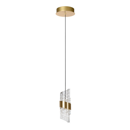 Lucide KLIGANDE - Suspension - Ø 13 cm - LED - 1x9W 2700K - Or Mat / Laiton