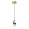Lucide KLIGANDE - Suspension - Ø 13 cm - LED - 1x9W 2700K - Or Mat / Laiton