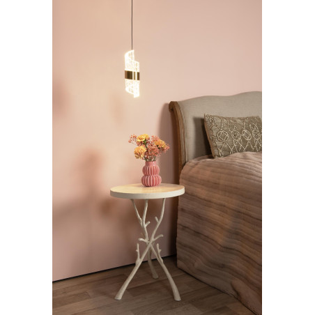 Lucide KLIGANDE - Suspension - Ø 13 cm - LED - 1x9W 2700K - Or Mat / Laiton