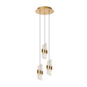 Lucide KLIGANDE - Suspension - Ø 25 cm - LED Dim. - 3x8W 2700K - Or Mat / Laiton