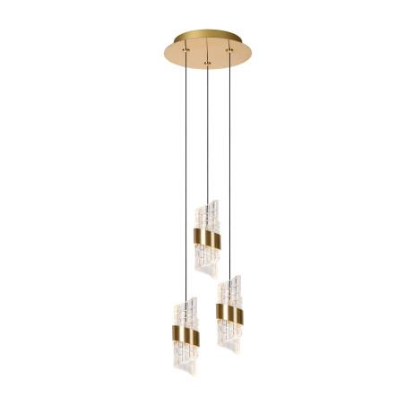 Lucide KLIGANDE - Suspension - Ø 25 cm - LED Dim. - 3x8W 2700K - Or Mat / Laiton