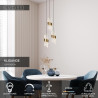 Lucide KLIGANDE - Suspension - Ø 25 cm - LED Dim. - 3x8W 2700K - Or Mat / Laiton