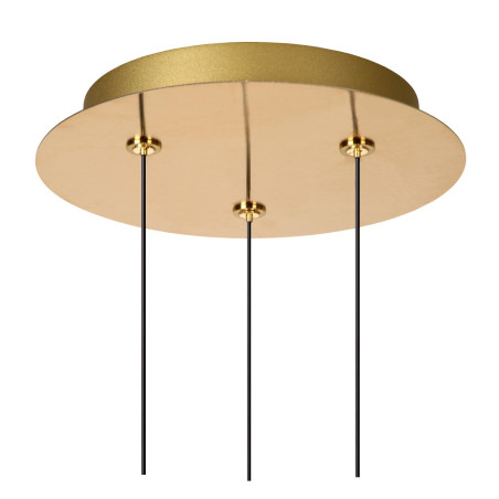 Lucide KLIGANDE - Suspension - Ø 25 cm - LED Dim. - 3x8W 2700K - Or Mat / Laiton