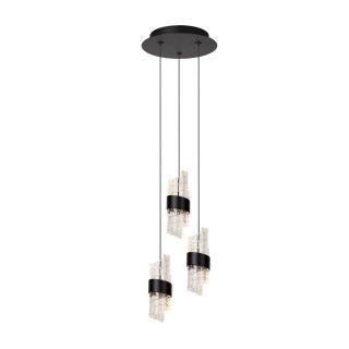 Lucide KLIGANDE - Suspension - Ø 25 cm - LED Dim. - 3x8W 2700K - Noir