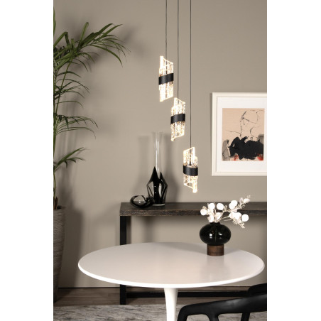 Lucide KLIGANDE - Suspension - Ø 25 cm - LED Dim. - 3x8W 2700K - Noir