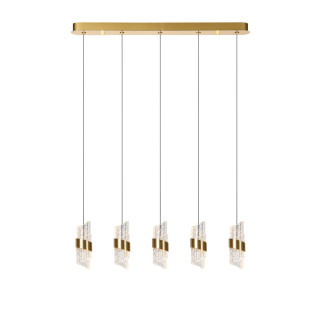Lucide KLIGANDE - Suspension - LED Dim. - 5x7,8W 2700K - Or Mat / Laiton