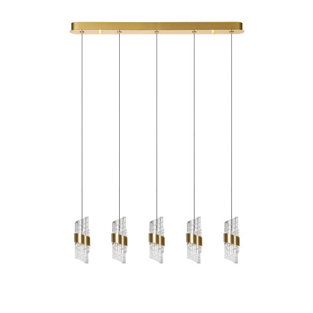 Lucide KLIGANDE - Suspension - LED Dim. - 5x7,8W 2700K - Or Mat / Laiton