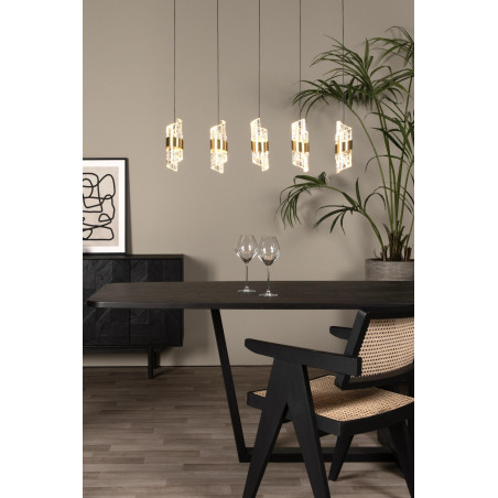 Lucide KLIGANDE - Suspension - LED Dim. - 5x7,8W 2700K - Or Mat / Laiton