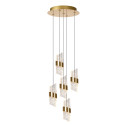 Lucide KLIGANDE - Suspension - Ø 30 cm - LED Dim. - 5x8W 2700K - Or Mat / Laiton
