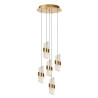 Lucide KLIGANDE - Suspension - Ø 30 cm - LED Dim. - 5x8W 2700K - Or Mat / Laiton