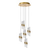 Lucide KLIGANDE - Suspension - Ø 30 cm - LED Dim. - 5x8W 2700K - Or Mat / Laiton
